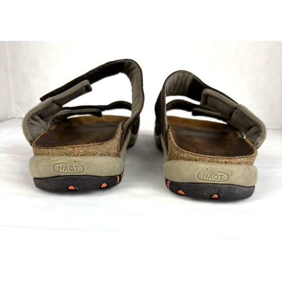 Naot Slides Mens 13 Brown Leather Climb Sandals Slip On Outdoor main image 10